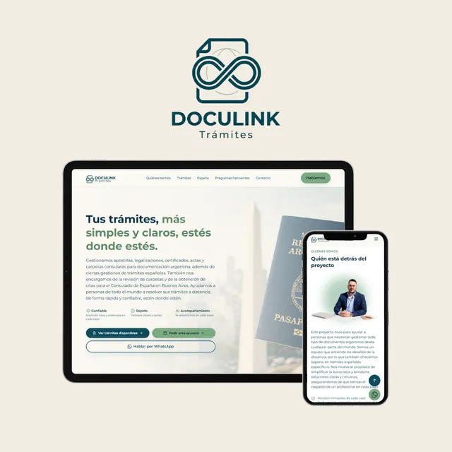Doculink — Plataforma de gestión de trámites para argentinos en el exterior.